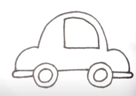 simple car drawing for kids
